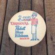 画像2: 60s Pabst Blue Ribbon BEER Vintage Coaster (2)