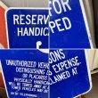 画像4: Vintage Road Sign "RESERVED FOR HANDICAPPED" (4)