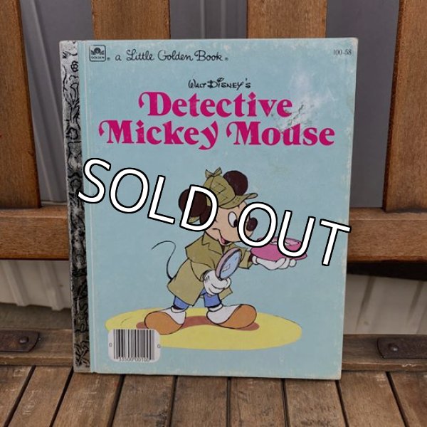 画像1: 80s a Little Golden Book "Detective Mickey Mouse" (1)