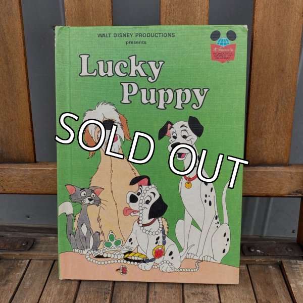 画像1: 70s Walt Disney Vintage Book "Lucky Puppy" (1)