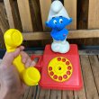 画像7: 80s Smurf Toy Telephone (7)