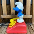 画像2: 80s Smurf Toy Telephone (2)