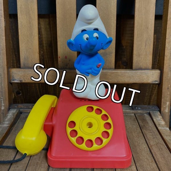 画像1: 80s Smurf Toy Telephone (1)