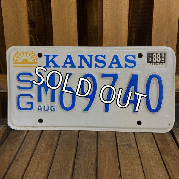 画像1: 80s License plate "Kansas" (1)