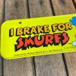 画像3: 80s Smurf Bicycle Plate "I Brake for Smurfs" (3)