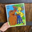 画像7: 80s Playskool / Sesame Street Wood Frame Puzzle "Big Bird & Mr. Snuffleupagus" (7)