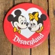 画像1: 70s-80s Disneyland Pinback "Mickey Mouse & Minnie Mouse" (1)