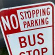 画像2: Vintage Road Sign "NO STOPPING PARKING BUS STOP" (2)