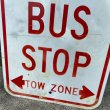 画像3: Vintage Road Sign "NO STOPPING PARKING BUS STOP" (3)