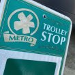 画像4: Vintage Road Sign "METRO Trolley Stop FREE" (4)