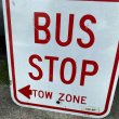画像3: Vintage Road Sign "NO STOPPING PARKING BUS STOP" (3)