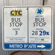 画像1: Vintage Road Sign "CTC & METRO BUS STOP" (1)