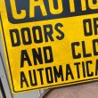 画像3: Vintage Sign "Doors Open and Close Automatically" (B) (3)
