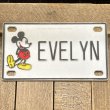 画像1: 70s Disney Name Plate "EVELYN" (1)