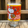 画像1: 70s Anchor Hocking / Snoopy Glass "Love drives me crazy！" (1)