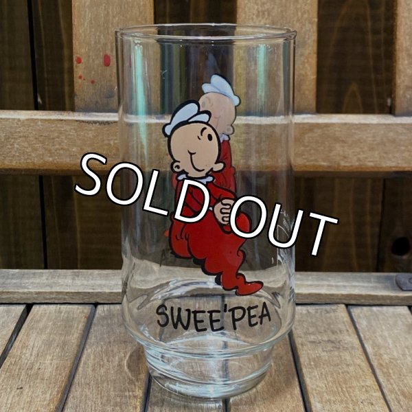 画像1: 70s Coca Cola / Popeye Glass "Swee'Pea" (1)
