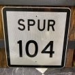 画像1: Vintage Road Sign "SPUR 104" (1)