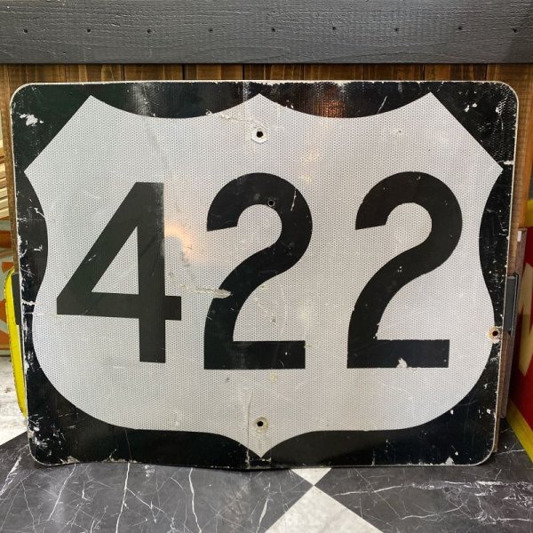 画像1: Vintage Road Sign "422" (1)