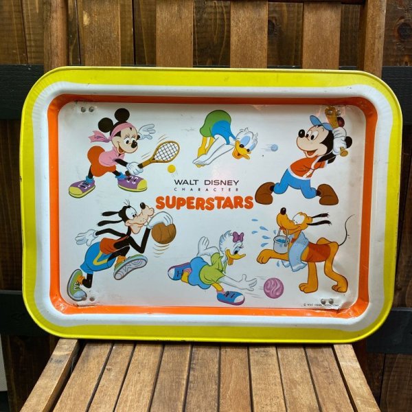 画像1: 1970's Disney Kid's Tin Table "SUPER STARS" (B) (1)