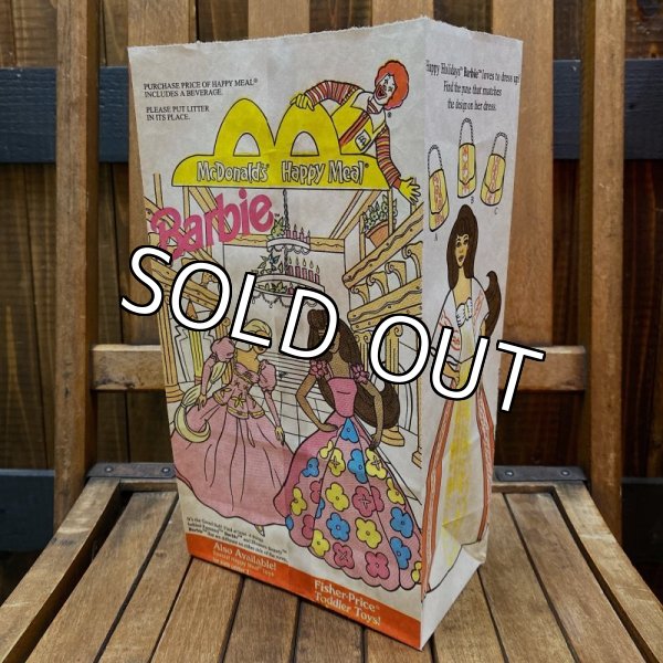 画像1: 1997s McDonald's Happy Meal Paper Bag "Barbie & Hot Wheels" (1)