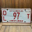 画像1: 1983s License plate "Illinois" (1)