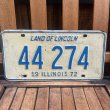 画像1: 1972s License plate "Illinois" (1)